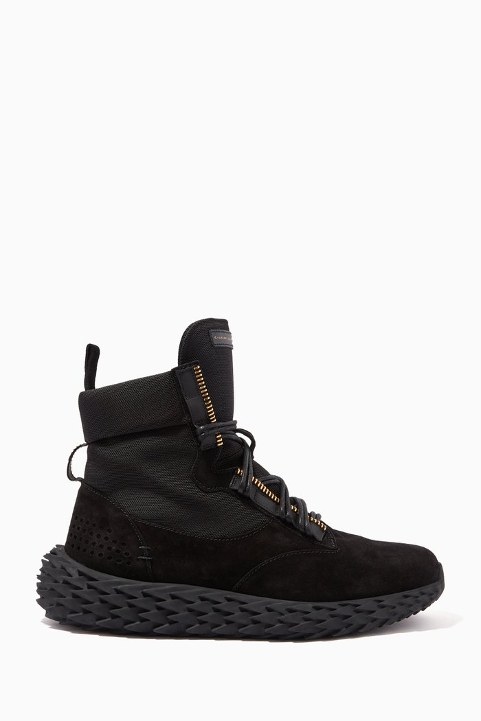 

Urchin High-Top Sneakers in Suede, Black