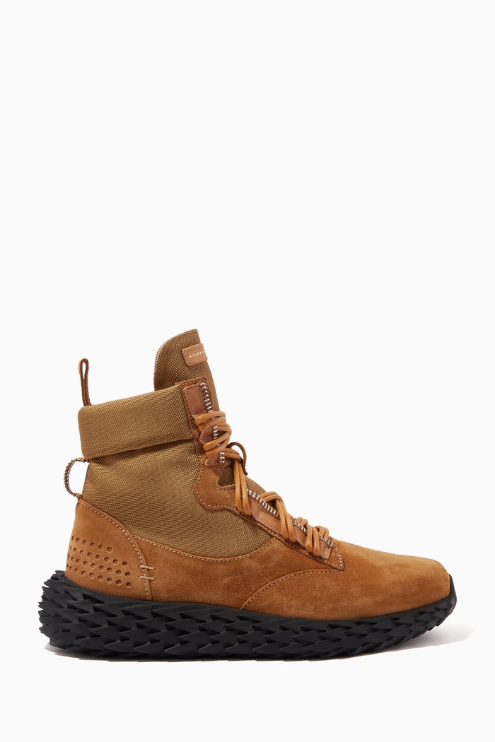 

Urchin High-Top Sneakers in Suede, Brown