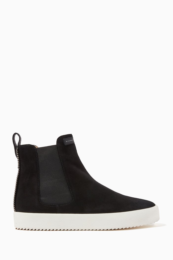 

Rudy High-Top Sneakers in Suede, Black