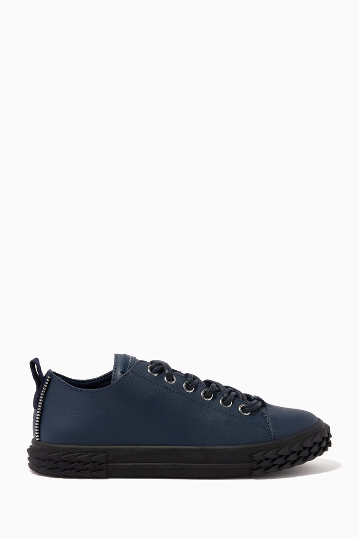 

Blabber Low-Top Sneakers in Leather, Blue
