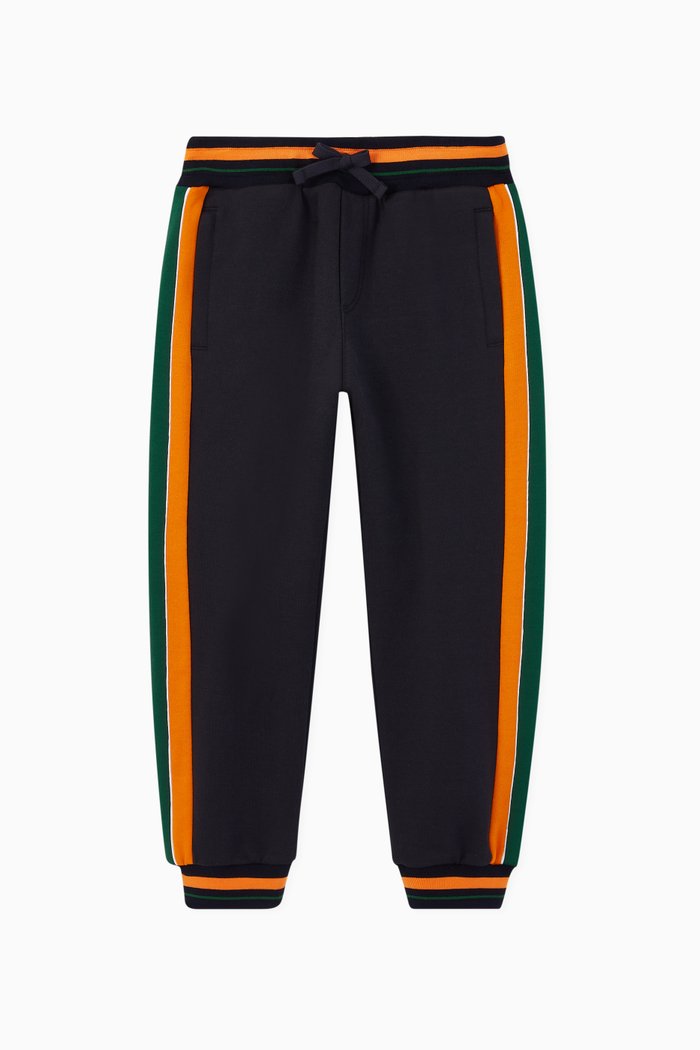 

Contrast Striped Jersey Sweatpants, Blue