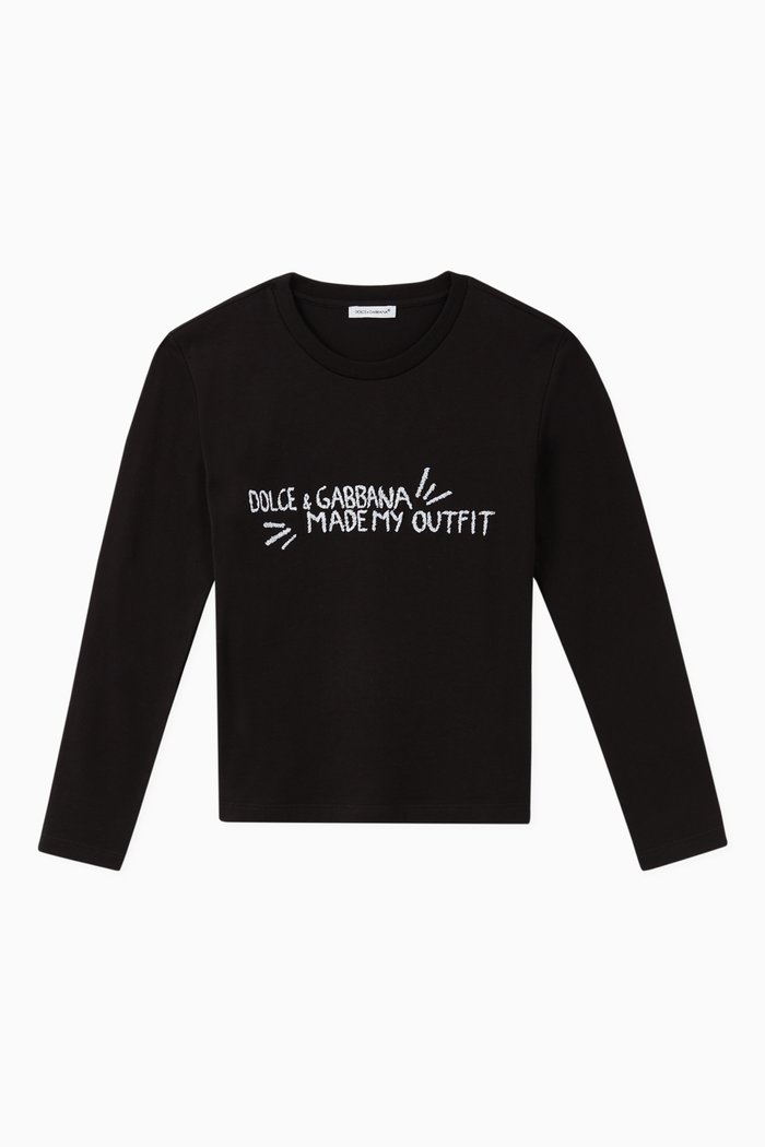 

Graphic Long Sleeved T-Shirt, Black