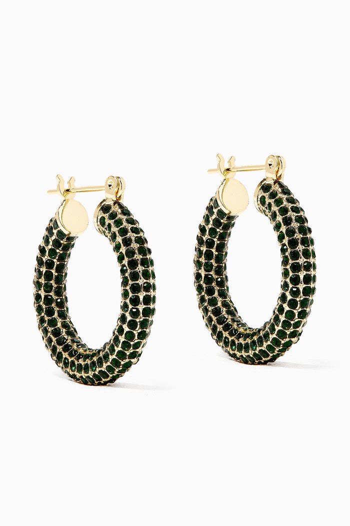 

Pavé Baby Amalfi Hoops, Green