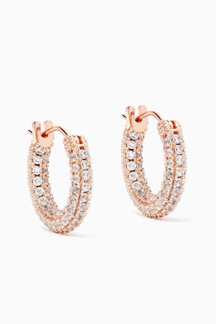 

Pavé Amalfi Huggies, Rose gold