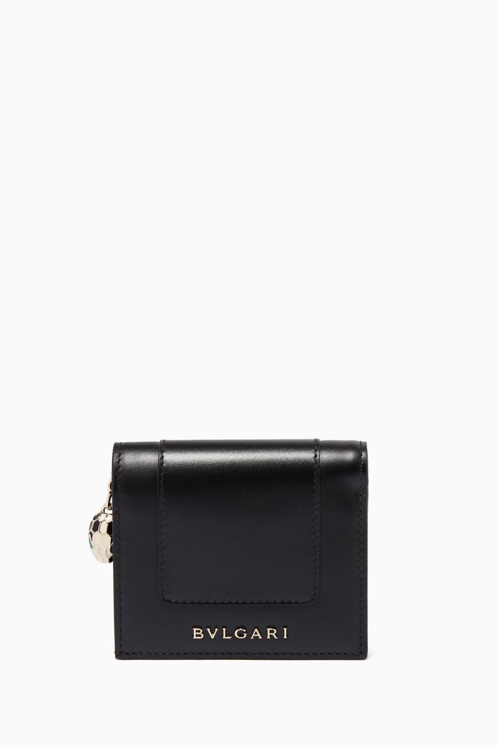 

Serpenti Forever Wallet in Calf Leather, Black
