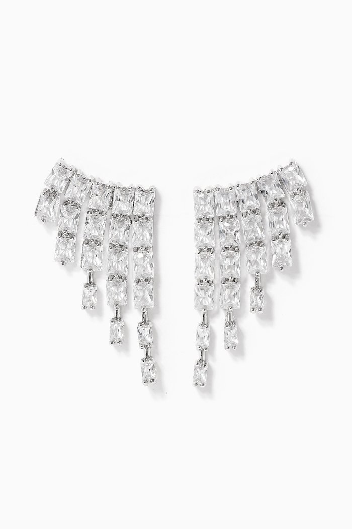 

Deco Wing Earrings, White