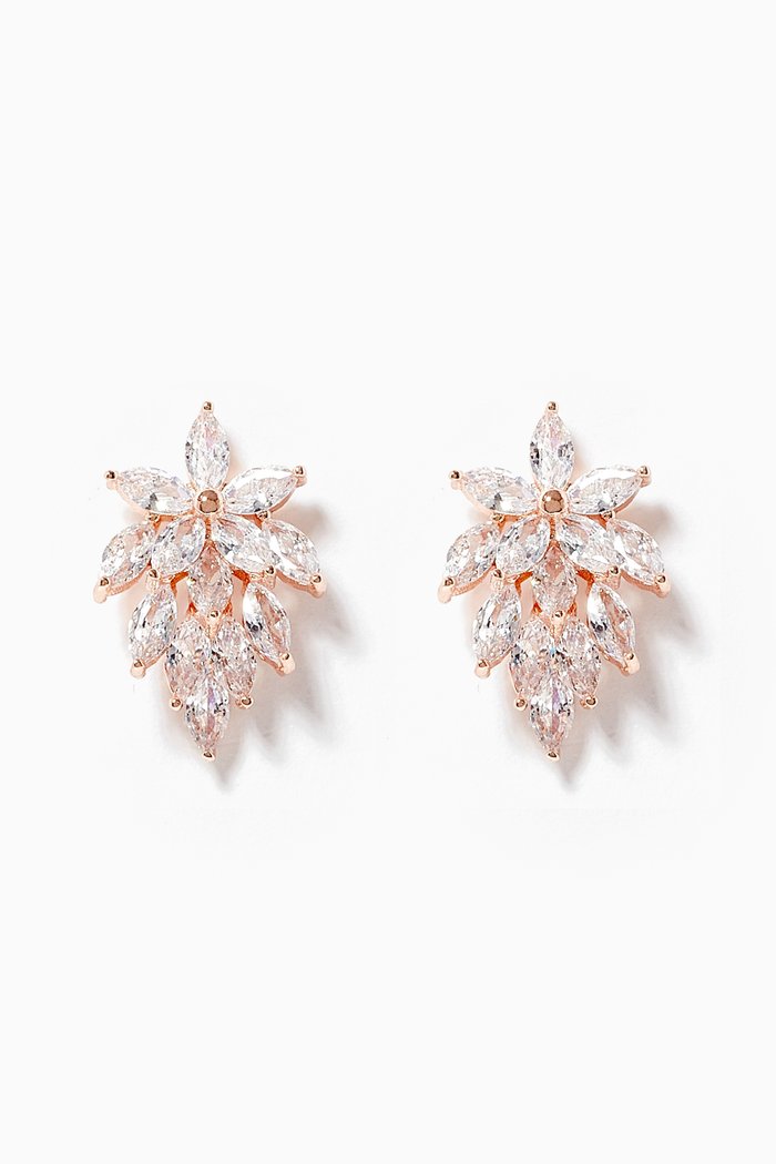 

Monarch Mini Cluster Earrings, Rose gold