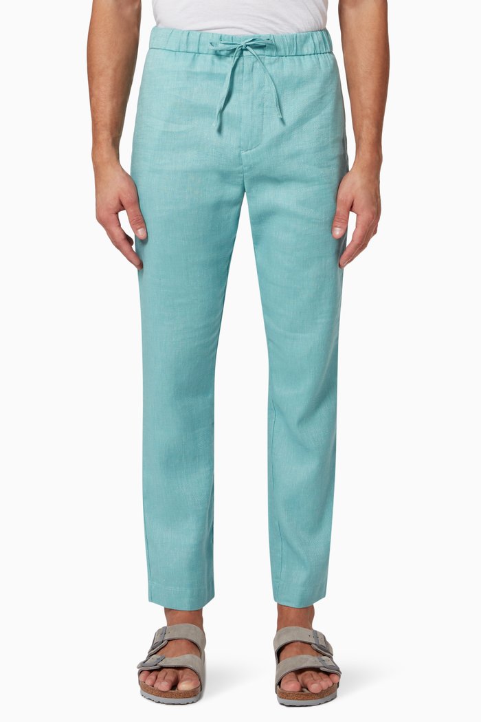

Oscar Chinos in Linen, Blue