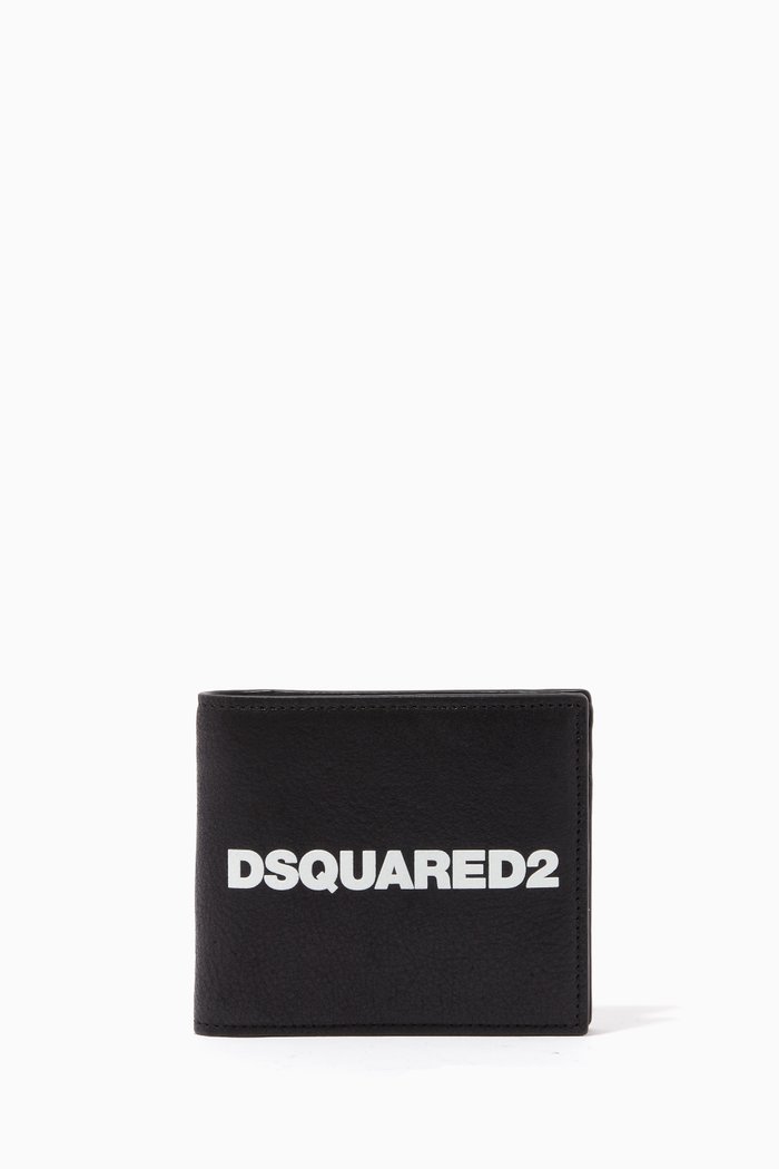 

Dsquared2 Billfold Wallet in Leather, Black