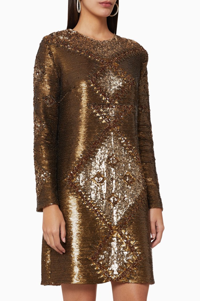 

Sequin Shift Dress, Multicolour