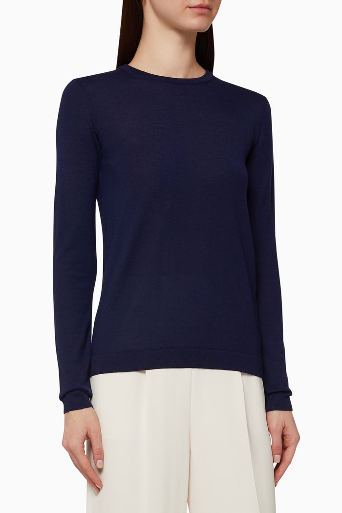 

Cashmere Crewneck Sweater, Blue