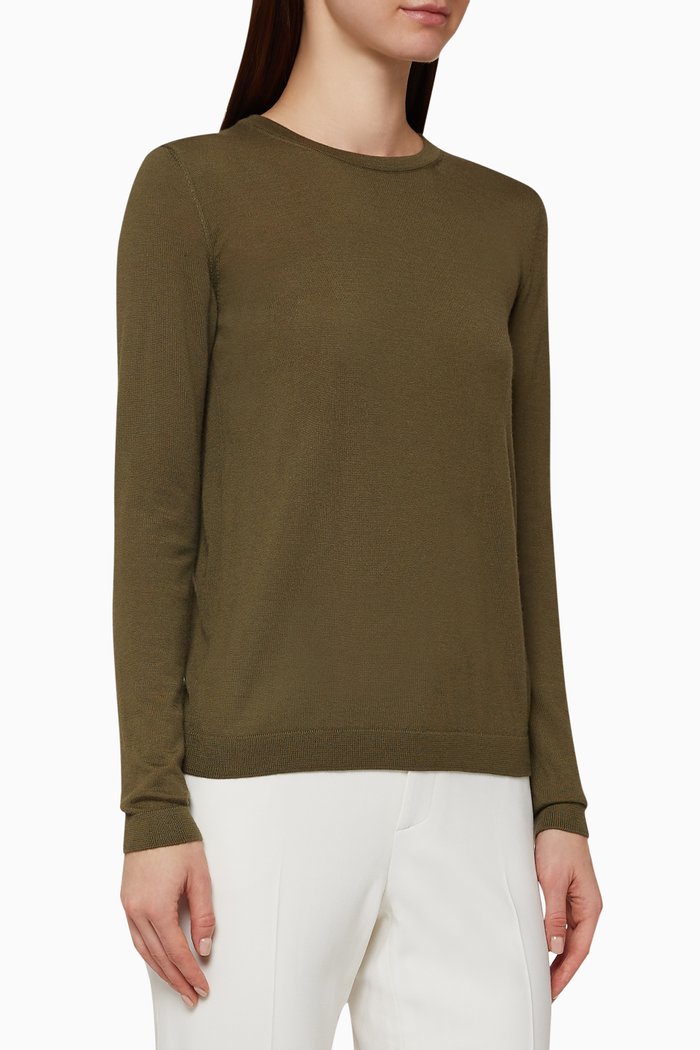 

Cashmere Crewneck Sweater, Green