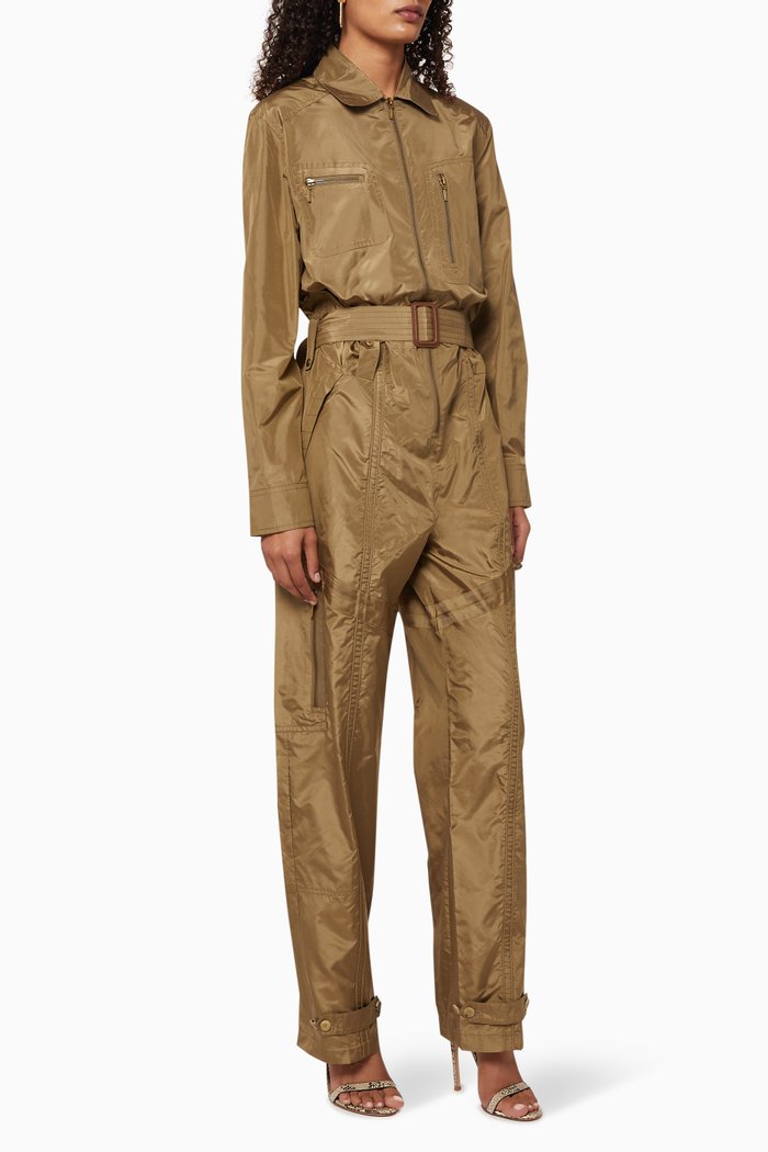 

Aden Silk Jumpsuit, Green