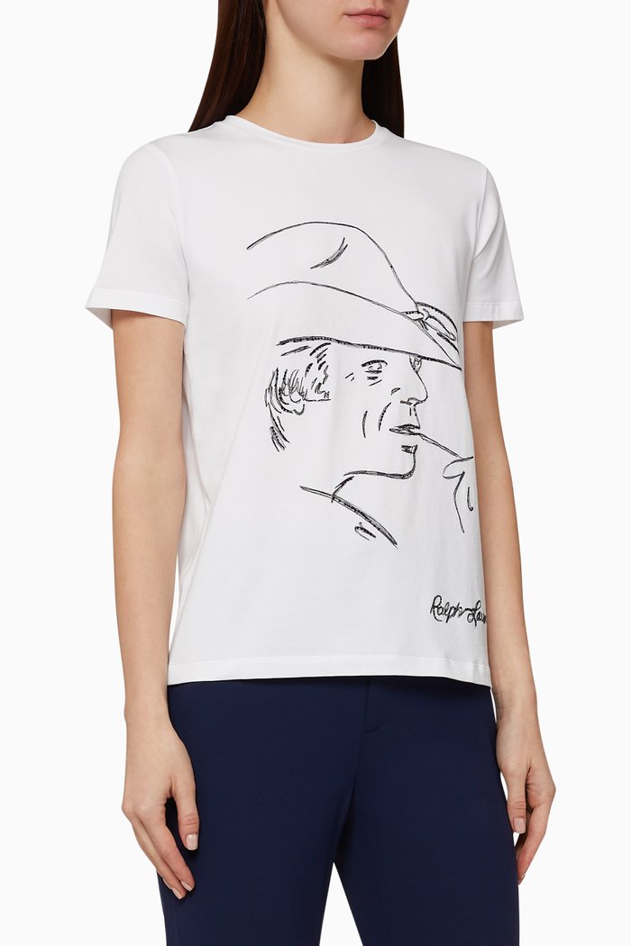 

Embellished Ralph Lauren T-Shirt, White