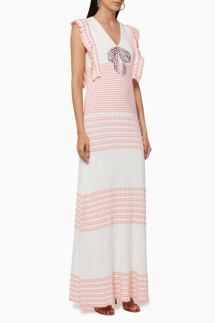 

Striped Knit Maxi Dress, Pink