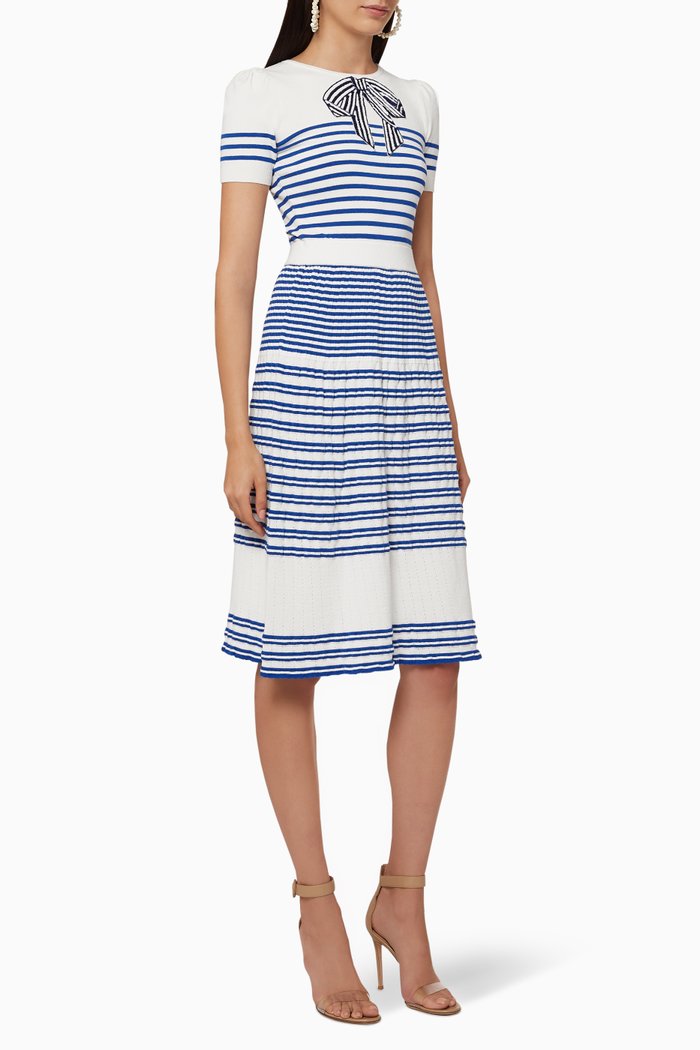 

Striped Knit Dress, Blue