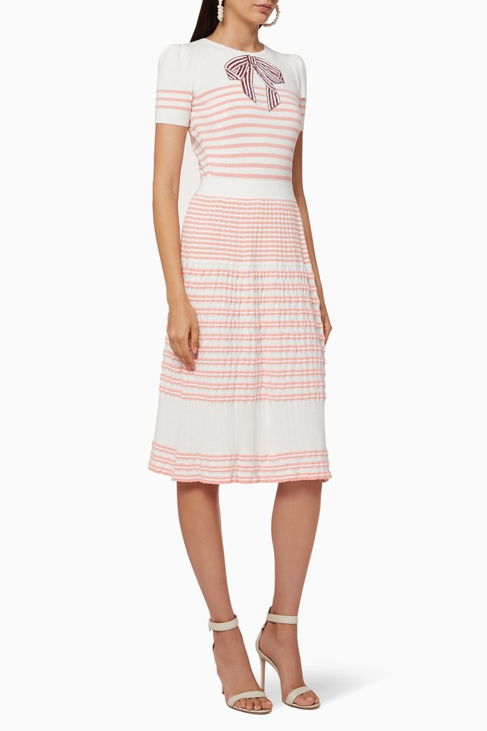 

Striped Knit Dress, Pink