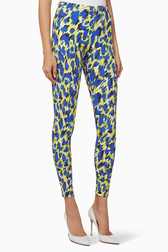 

Skinny Spotted Print Trousers, Yellow