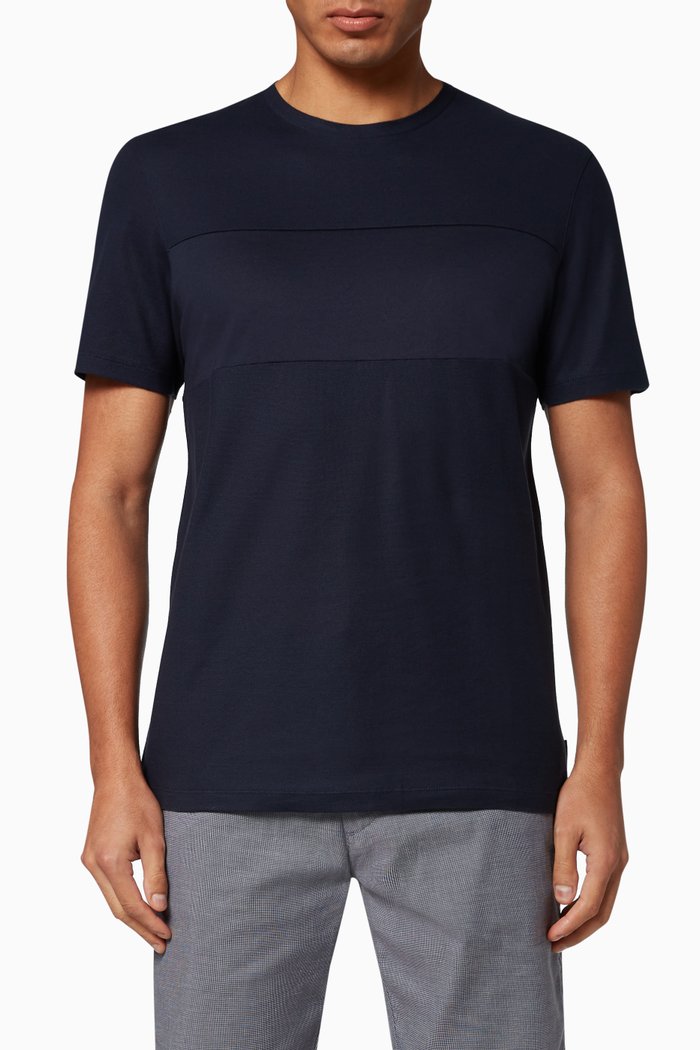 

Helter Cotton Panelled T-Shirt, Blue