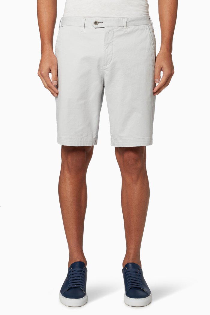 

Buenose Cotton Chino Shorts, Grey