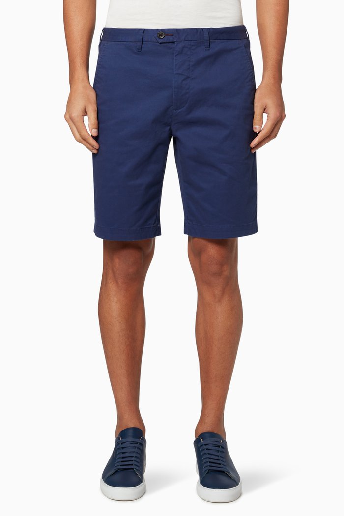 

Buenose Cotton Chino Shorts, Blue