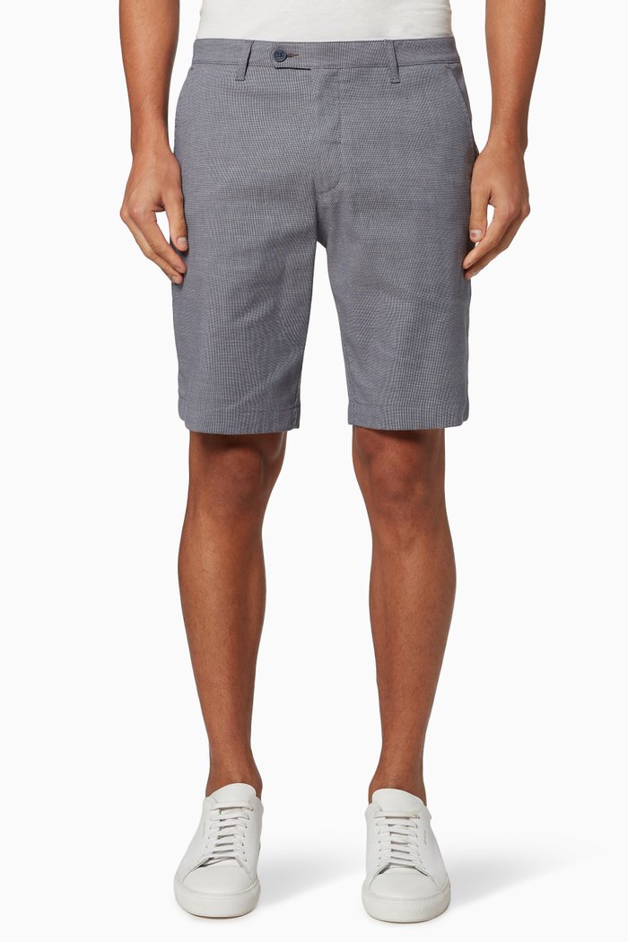 

Corto Semi Plain Cotton Shorts, Blue