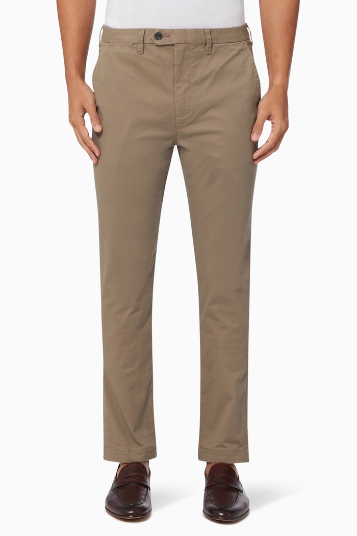 

Sincere Slim Fit Cotton Chinos, Brown