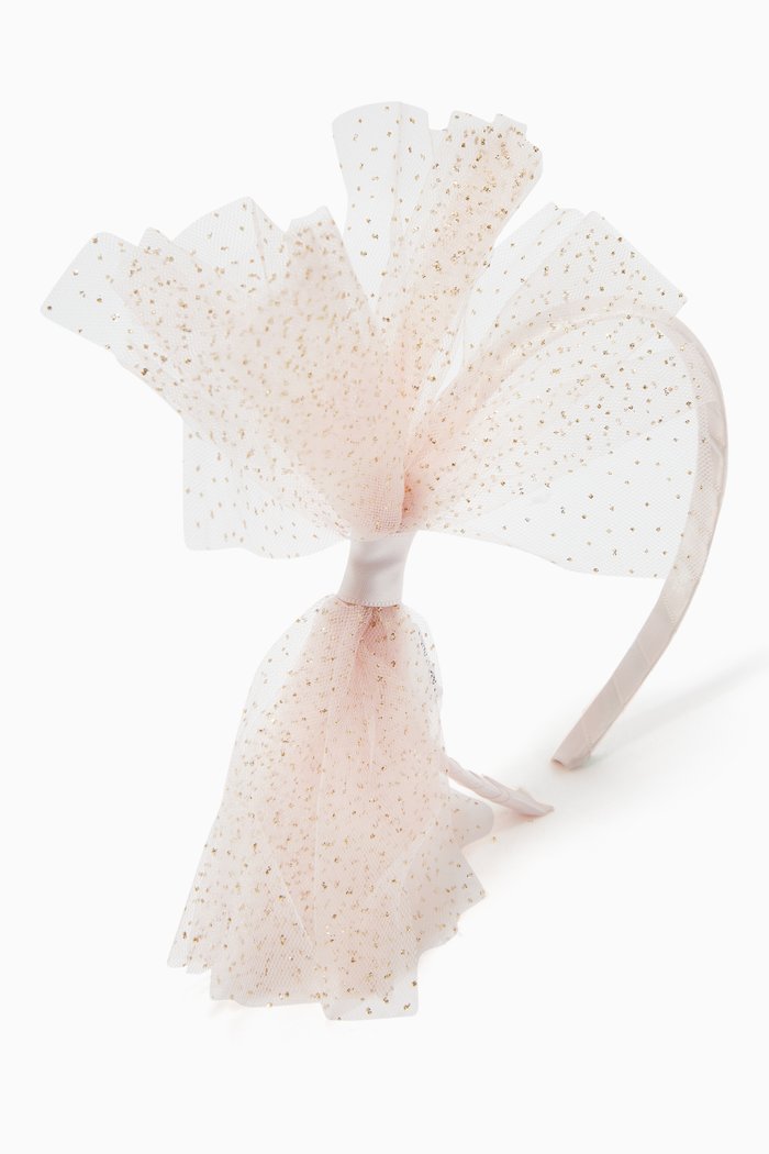 

Tulle Bow Headband, Pink