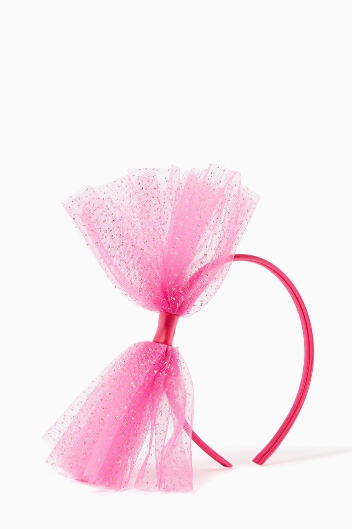 

Tulle Bow Headband, Pink