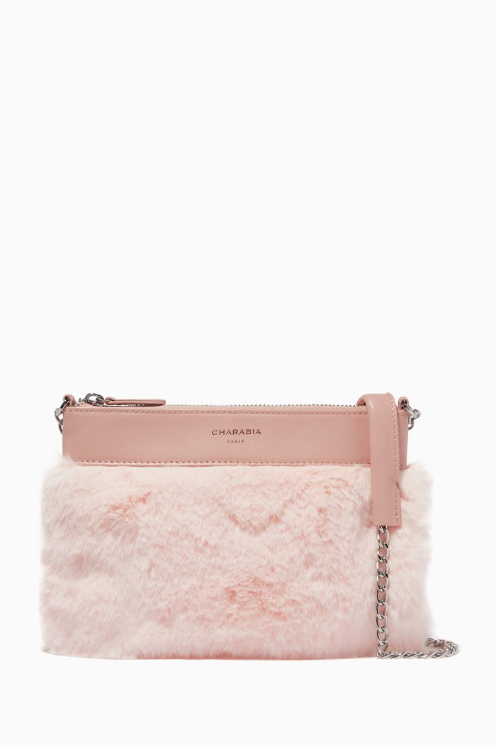

Faux Fur Crossbody Bag, Pink