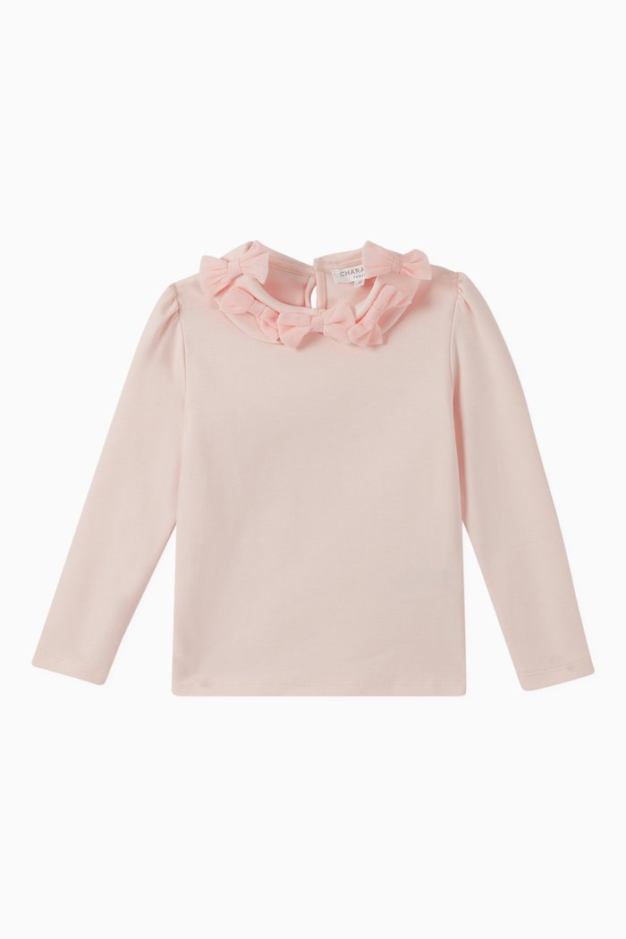 

Bow Collar T-Shirt, Pink