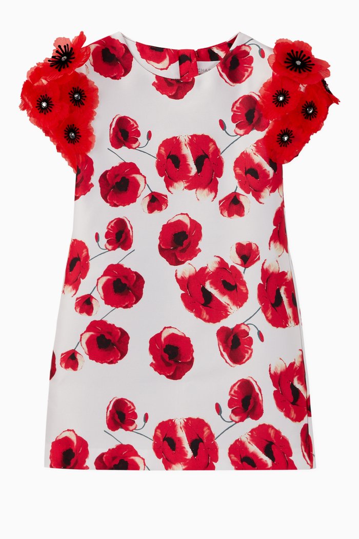 

Poppy Floral Print Dress, White