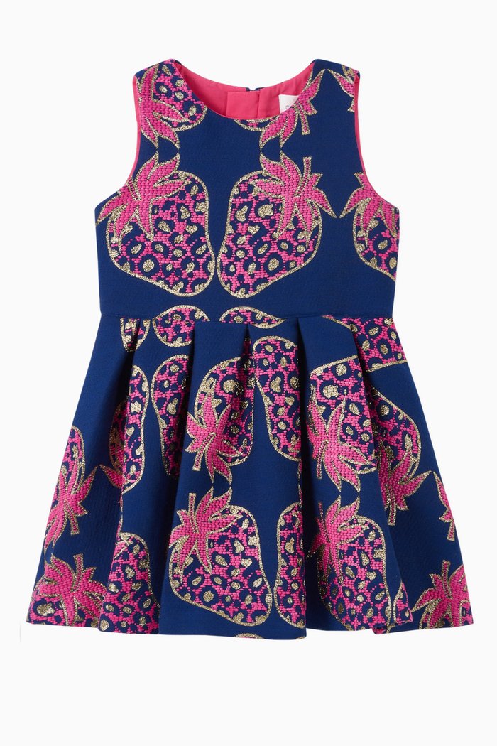 

Strawberry Print Dress, Blue
