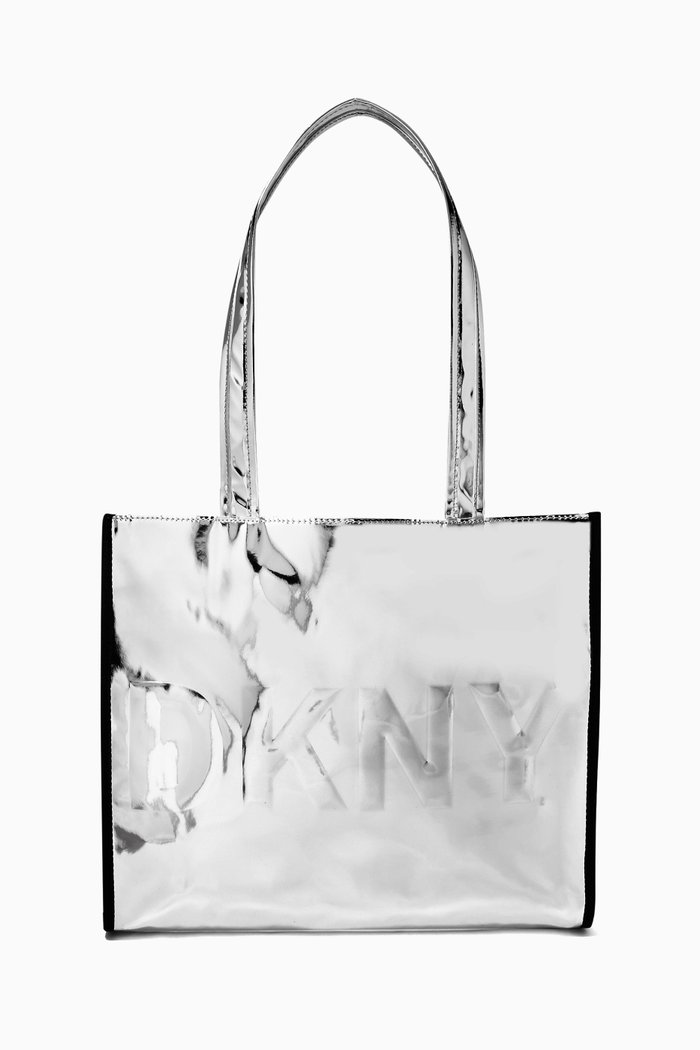 

Logo Embossed Handle Bag, Grey