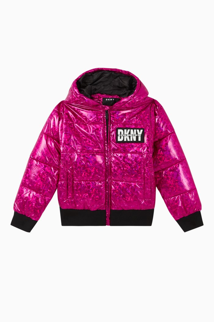 

Logo Patch Nylon Jacket, Pink