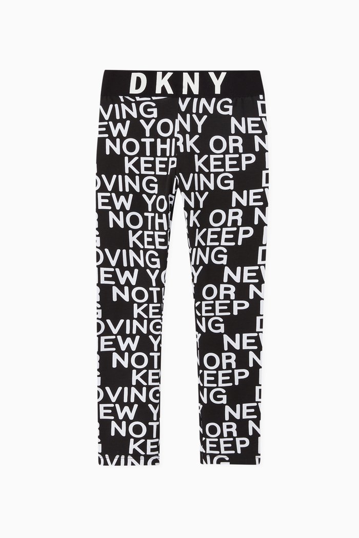 

Logo Waistband Jersey Leggings, Black