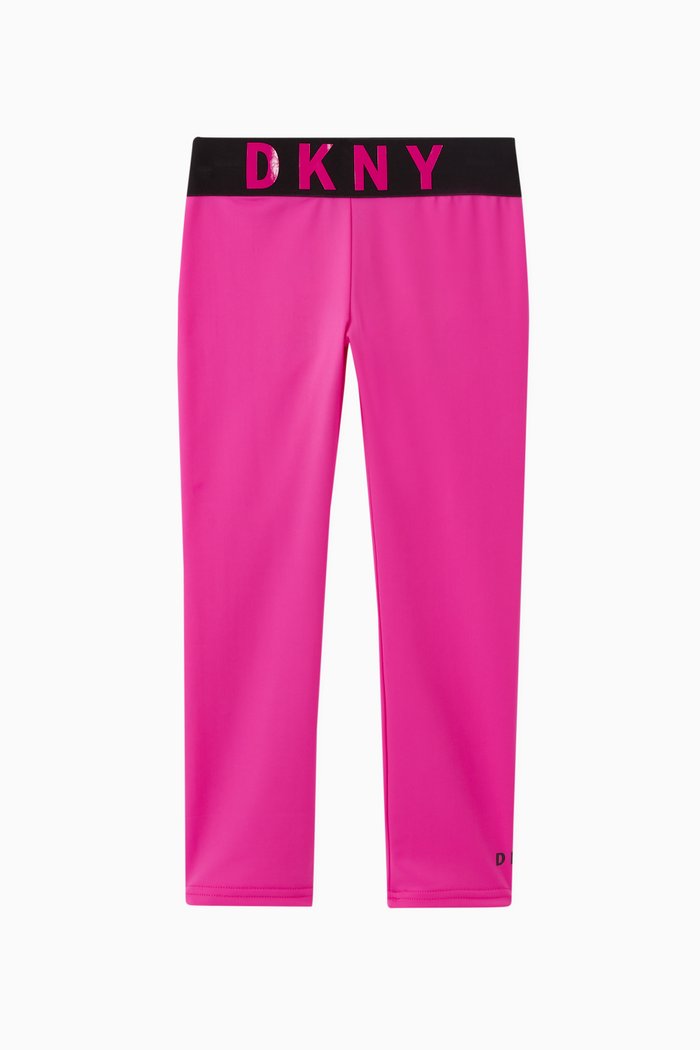 

Logo Waistband Jersey Leggings, Pink