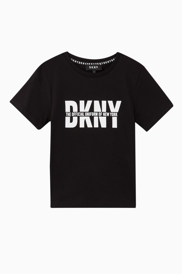 

Logo Text Cotton T-Shirt, Black
