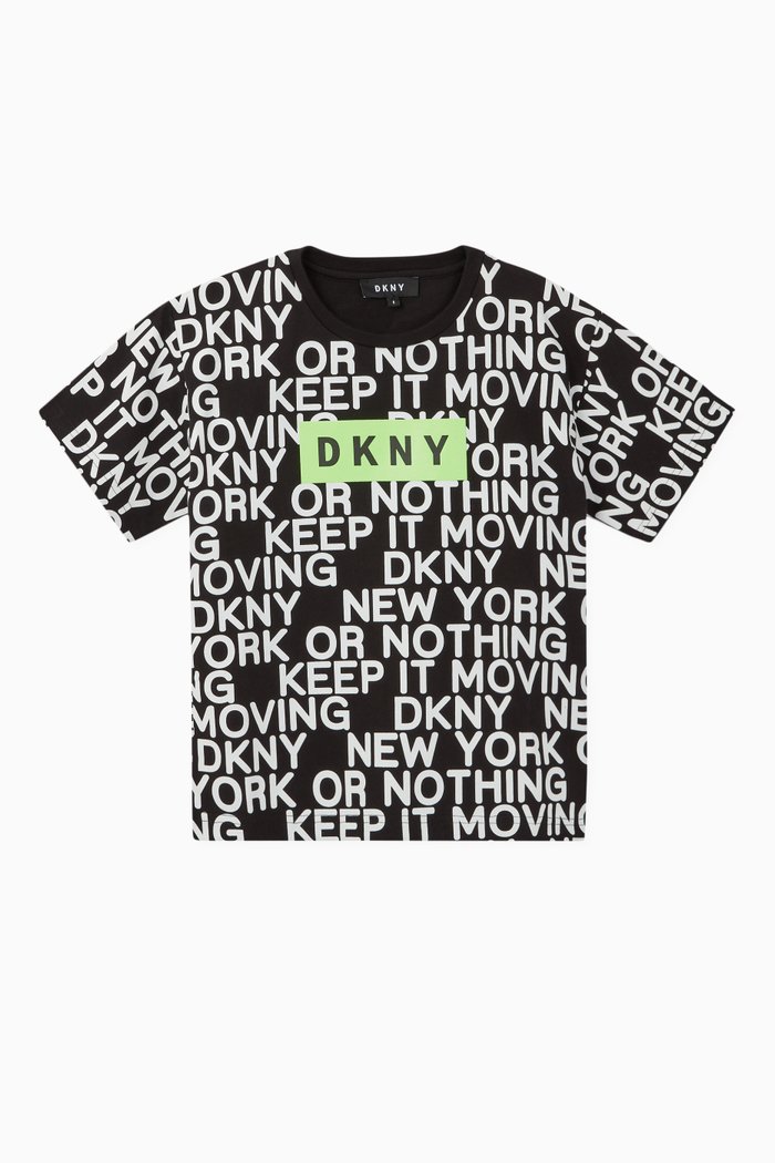 

Graphic Print Cotton T-Shirt, Black