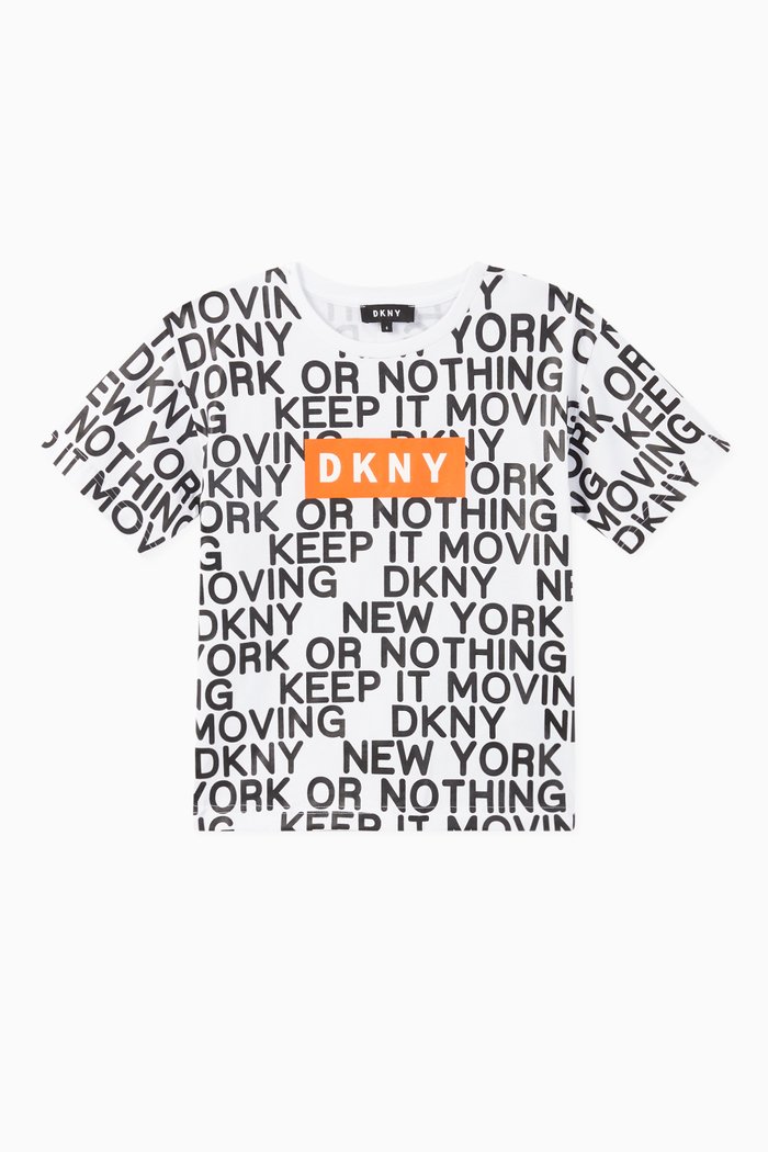 Logo Text Cotton T-Shirt, White