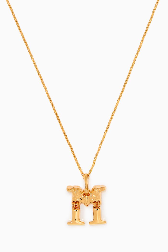 

Alphabet Pendant Necklace in Brass, Gold