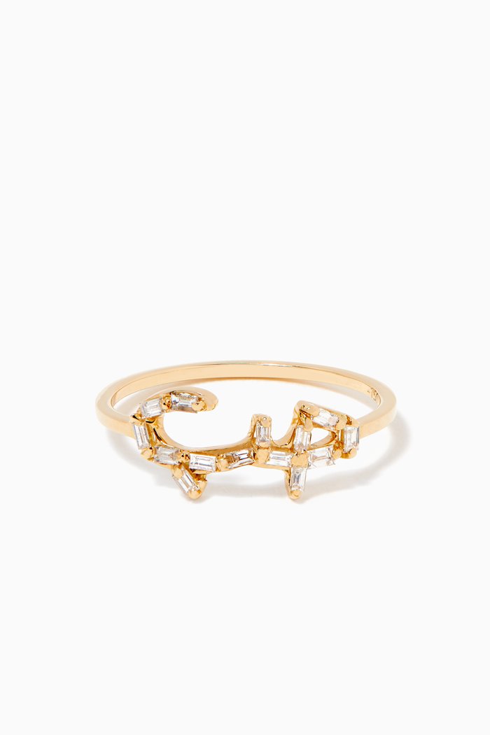

Hobb/ Love Baguette Diamond Ring in 18kt Yellow Gold