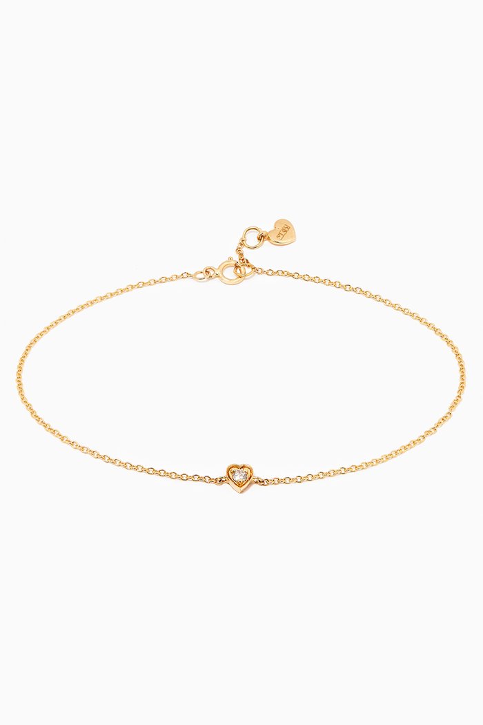 

Mini Heart Diamond Bracelet in 18kt Yellow Gold
