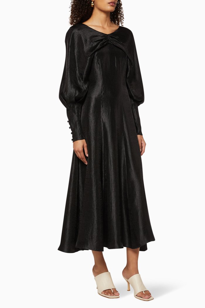 

Milena Silk Dress, Black