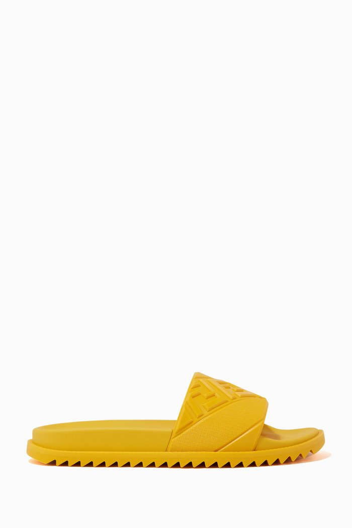 

FF Slide Sandals in Rubber, Yellow