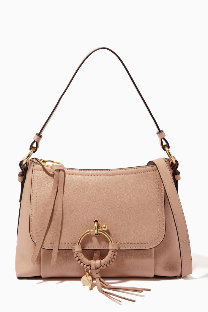

Small Joan Crossbody Bag in Grain Cowhide, Pink