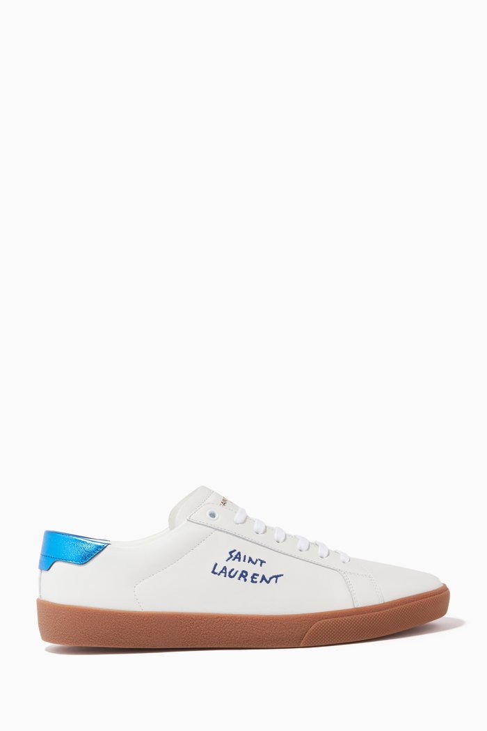 

Court Classic SL/06 Embroidered Sneakers in Leather, White