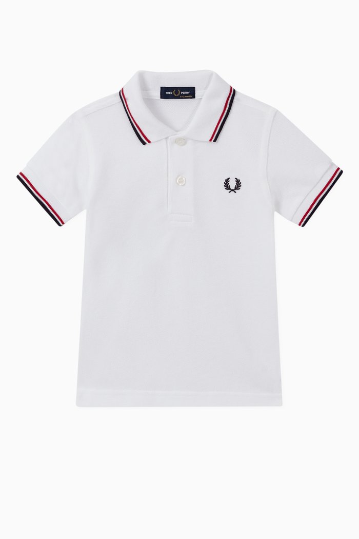 

Twin Tipped Piqué Polo Shirt, White