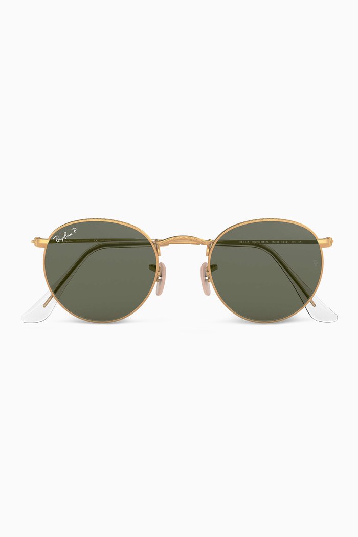

Round Metal Sunglasses, Gold