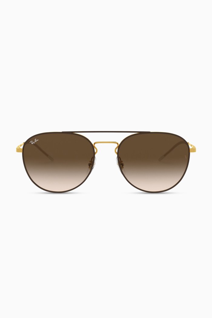 

RB3589 Gradient Sunglasses, Gold